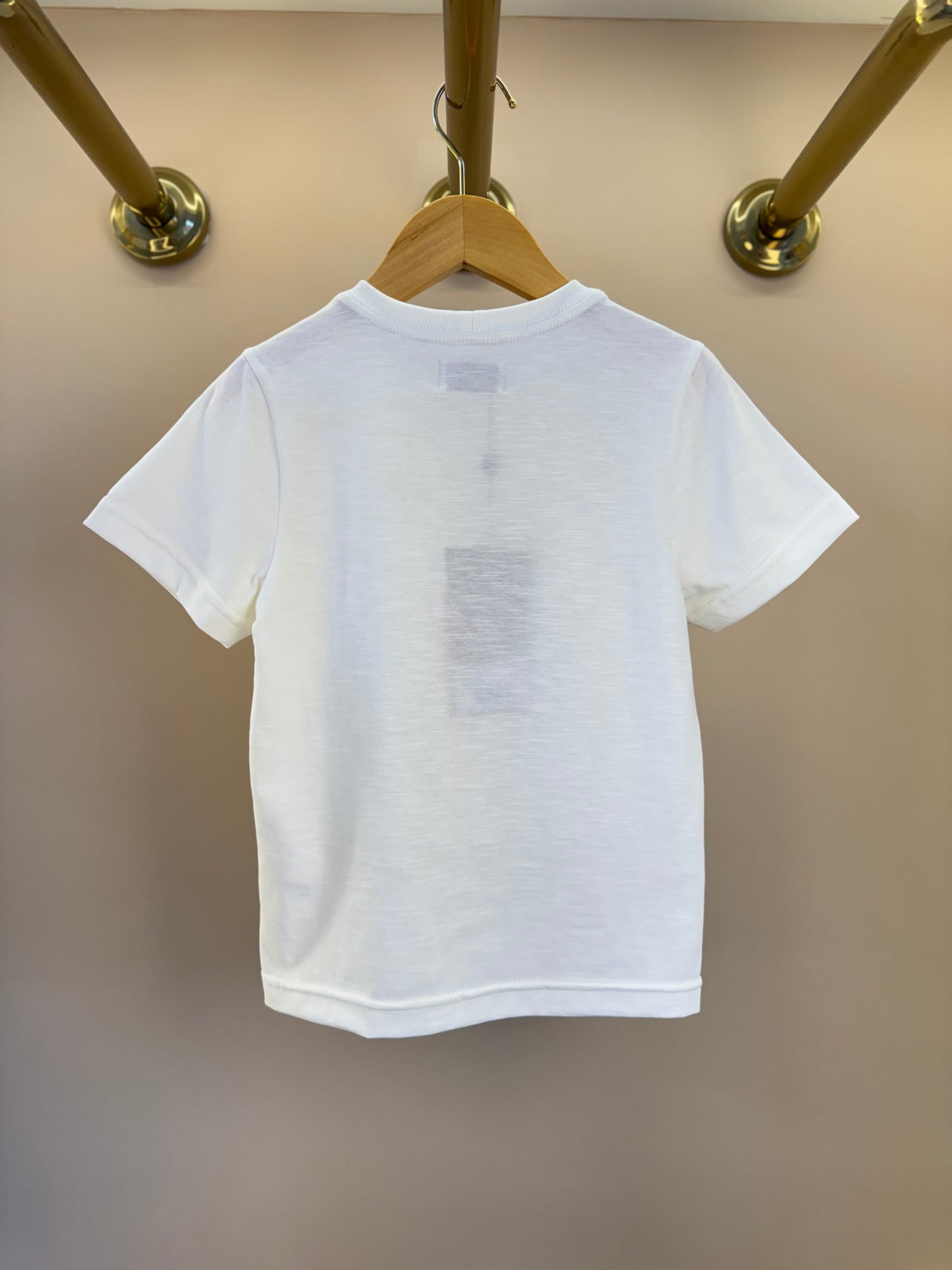 Camiseta Infantil MC Teddy Ski Off White - Dame