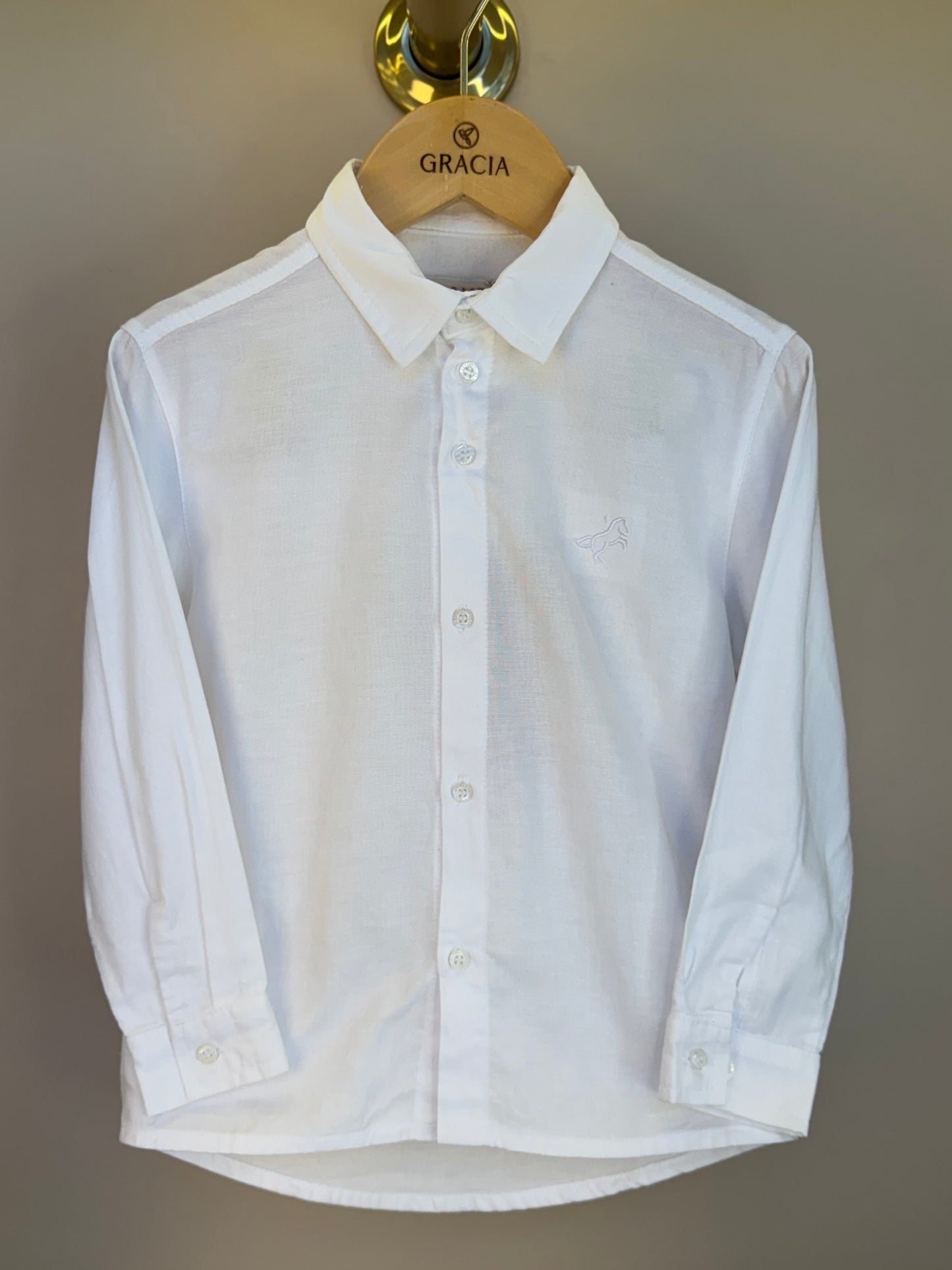 Camisa ML Oxfordine Branca Dame