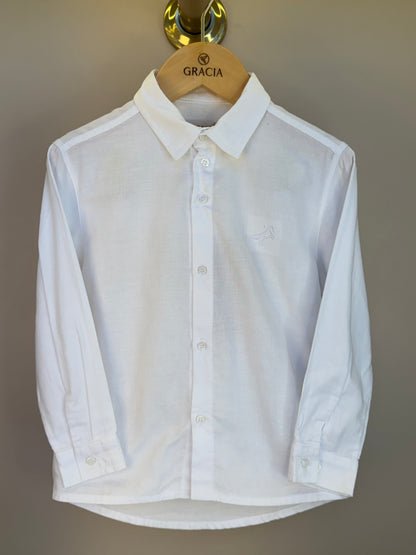 Camisa ML Oxfordine Branca Dame