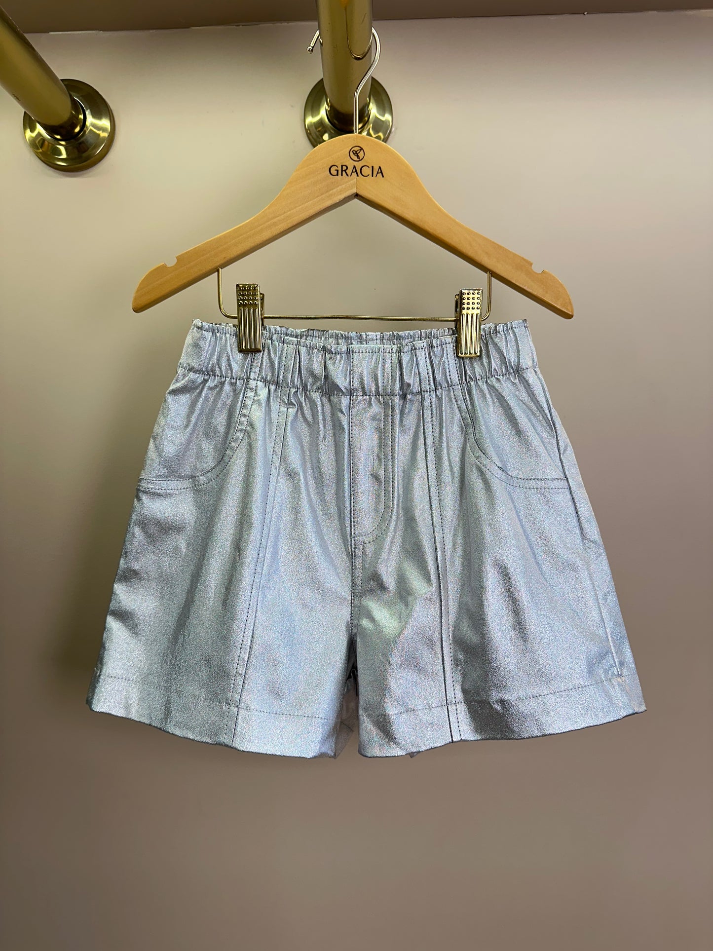 Shorts Infantil Bengaline Metalizado - Momi