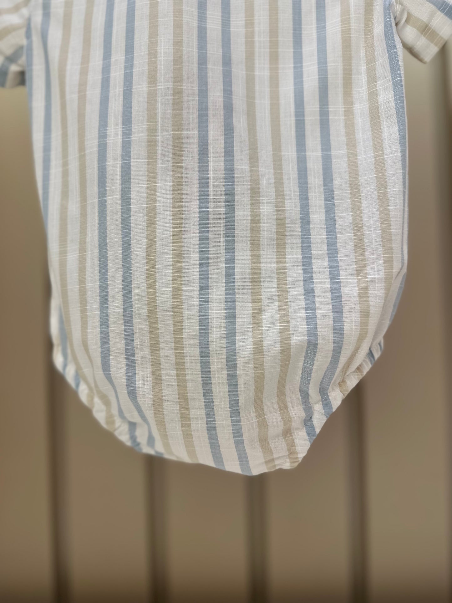 Camisa-body Bebê Listras Azul/Amarelo - Dame