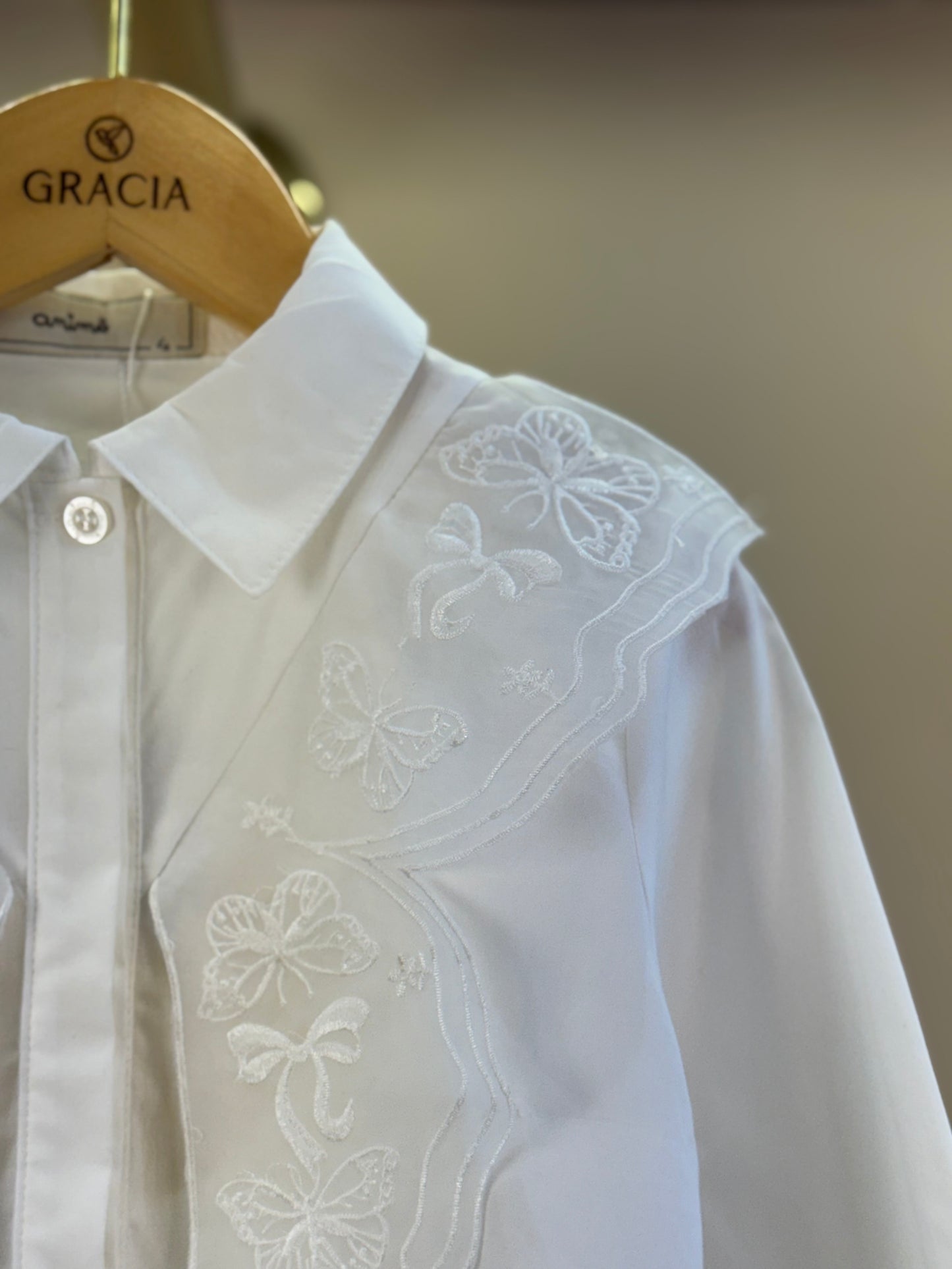 Camisa Infantil Conceito Borboleta Off White - Animê