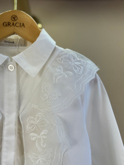 Camisa Infantil Conceito Borboleta Off White - Animê