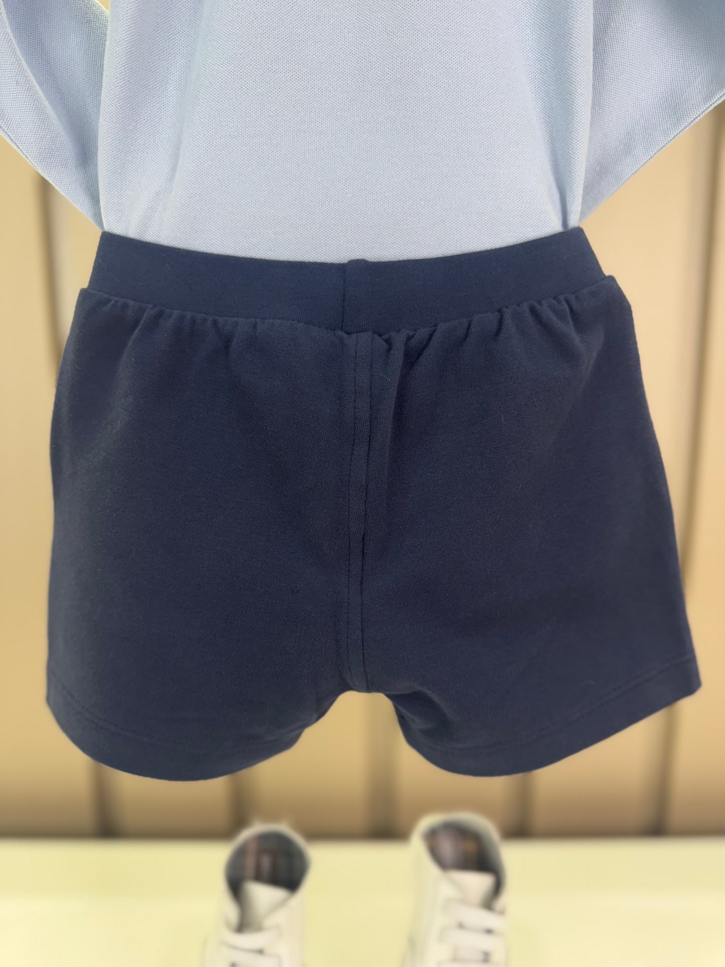 Conjunto Bebê Polo-Body Piquet Algodão ML Azul e Bermuda Moletom Algodão Profundo - Dame