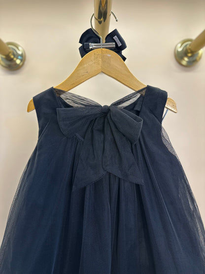 Vestido Infantil Tule Babado Bordado Barra Preto - Animê