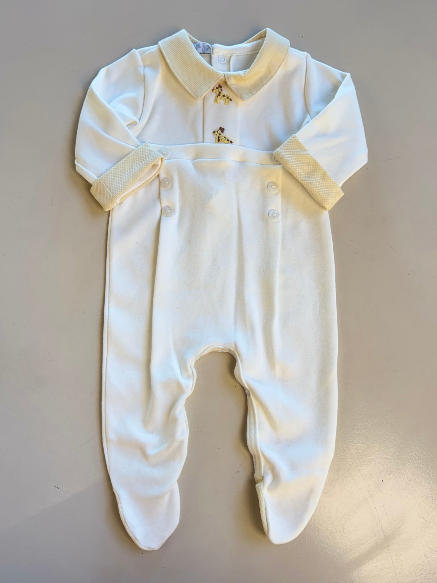 Saída de Maternidade Algodão Girafinha Amarelo - Roana