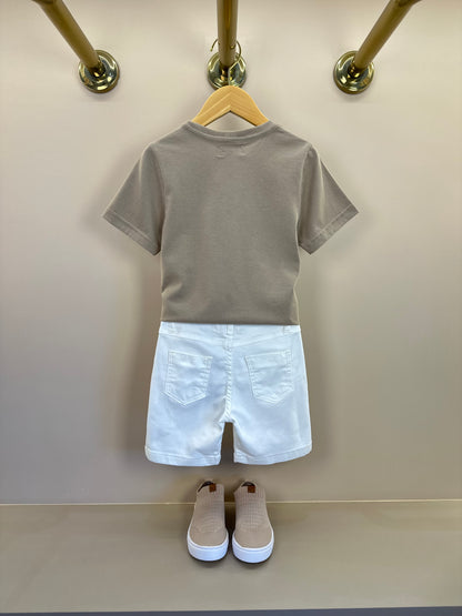 Camiseta Infantil Algodão Teddy Boné Fendi - Dame