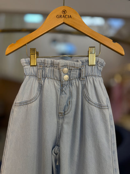 Calça Jeans Infantil Cós Clochard - Momi