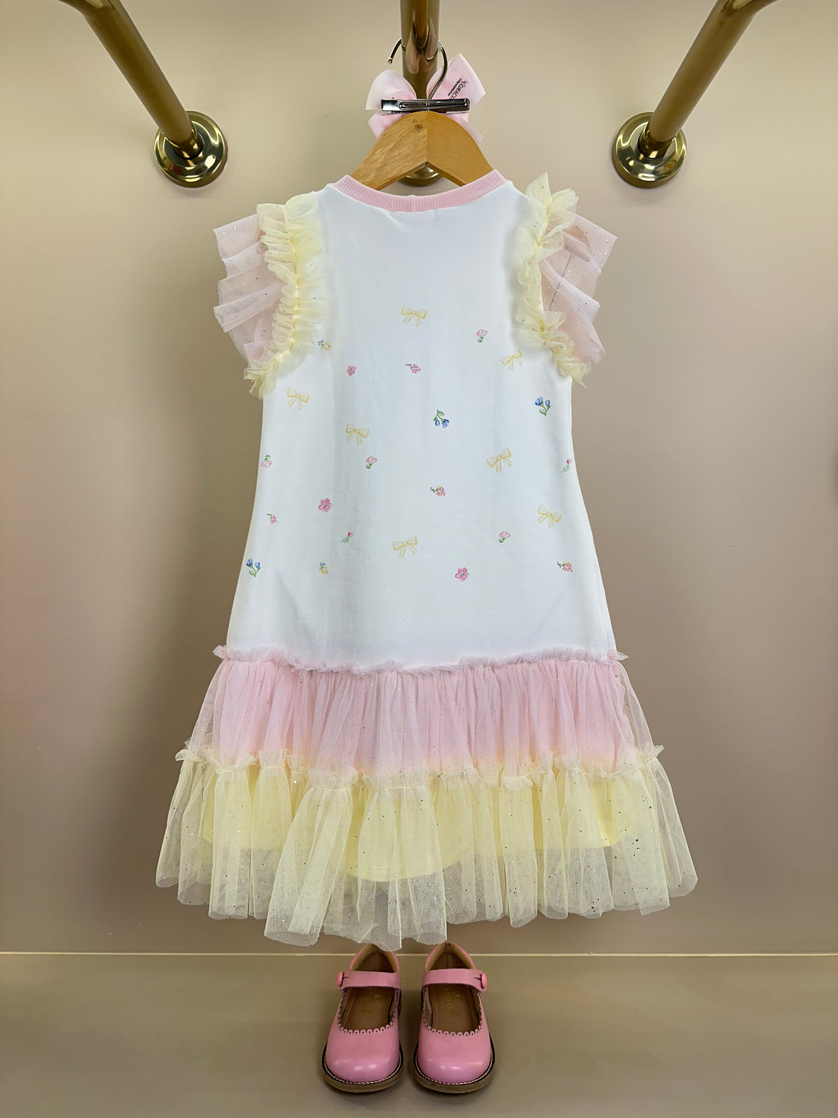 Vestido Infantil Tule Biocolor Estampa Carrossel - Petit Cherie