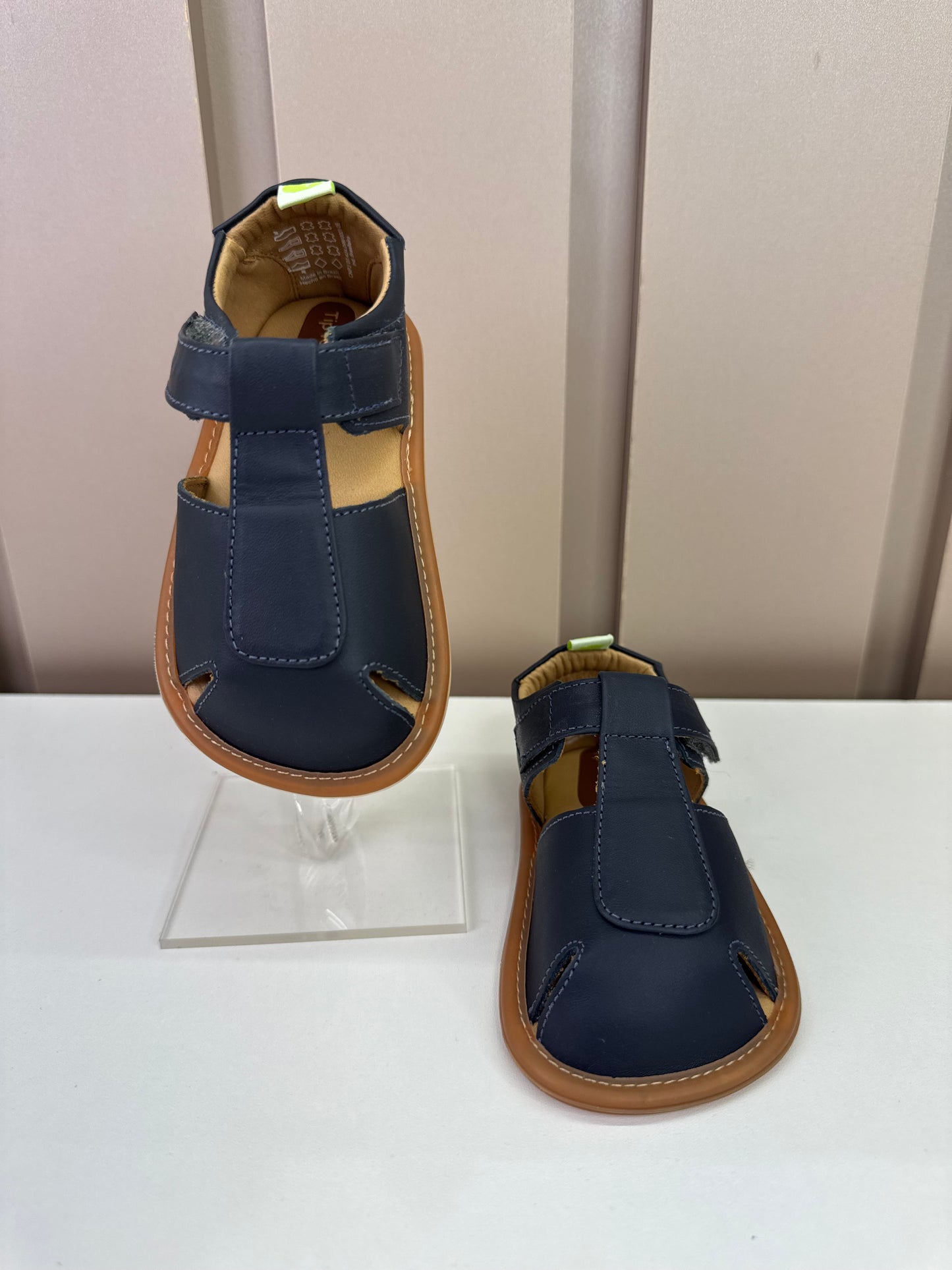 Sandália Bebê Couro Parky Navy - Tip Toey Joey