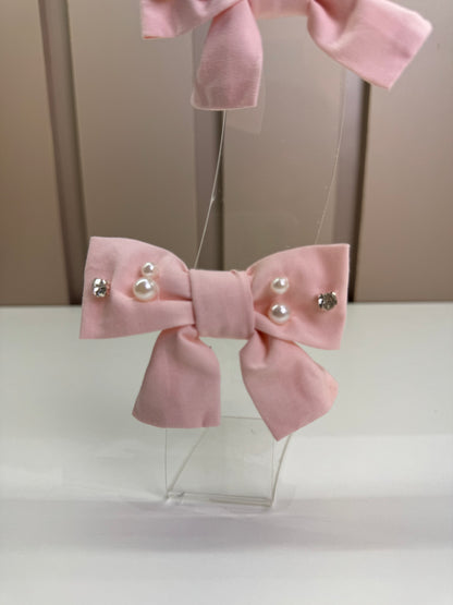 Presilha Infantil Laços Bordados Com Cristais - Pituchinhus