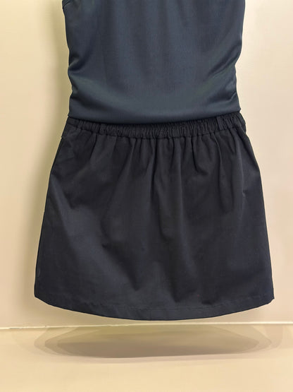 Conjunto Teen Blusa ML Tule Estrelas e Saia Sarja com Pregas Preta - Two In