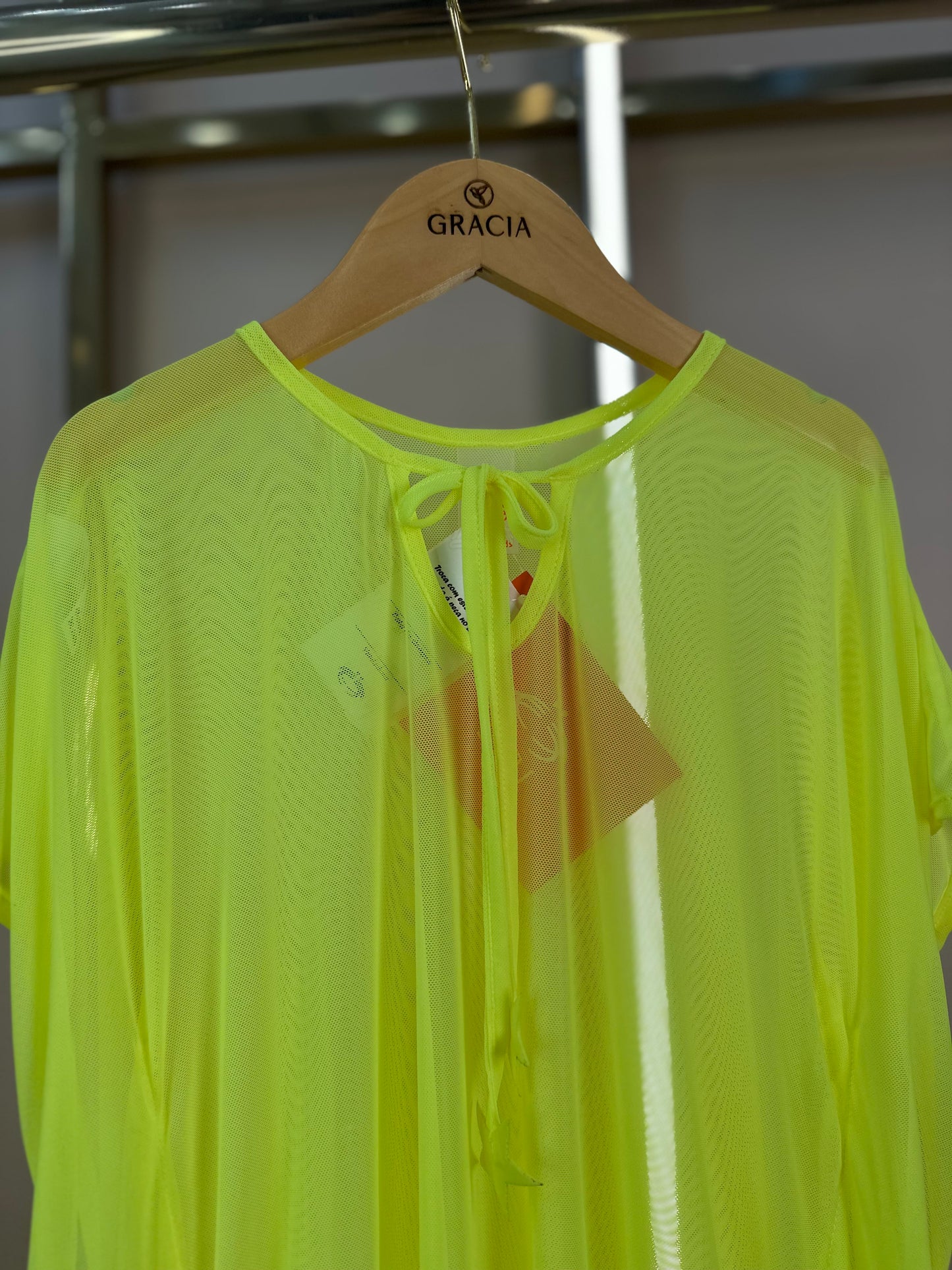 Kafta Infantil Íris Amarelo Fluor - Siri Kids