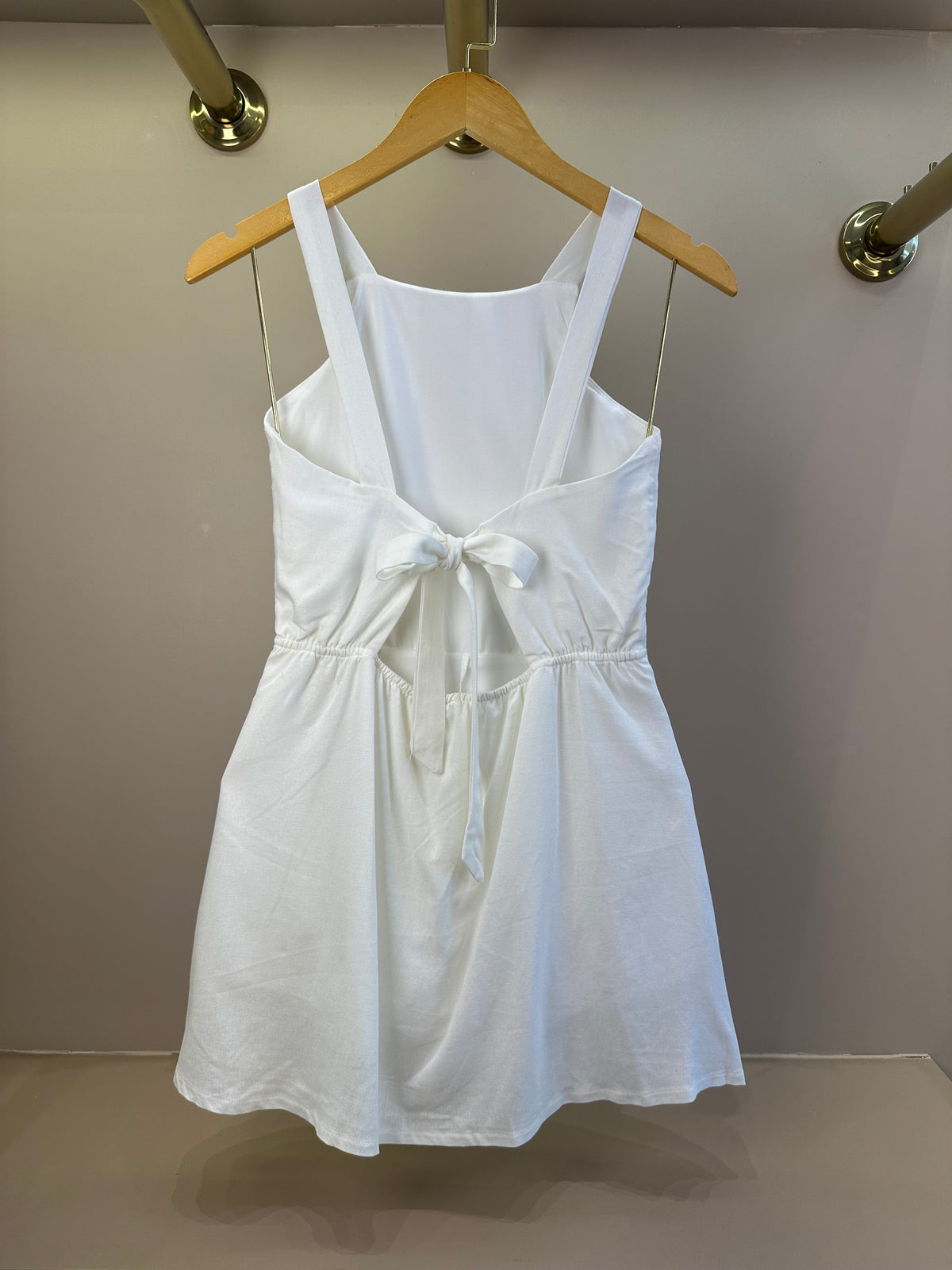 Vestido Teen de Linho Acinturada - Vanilla Cream