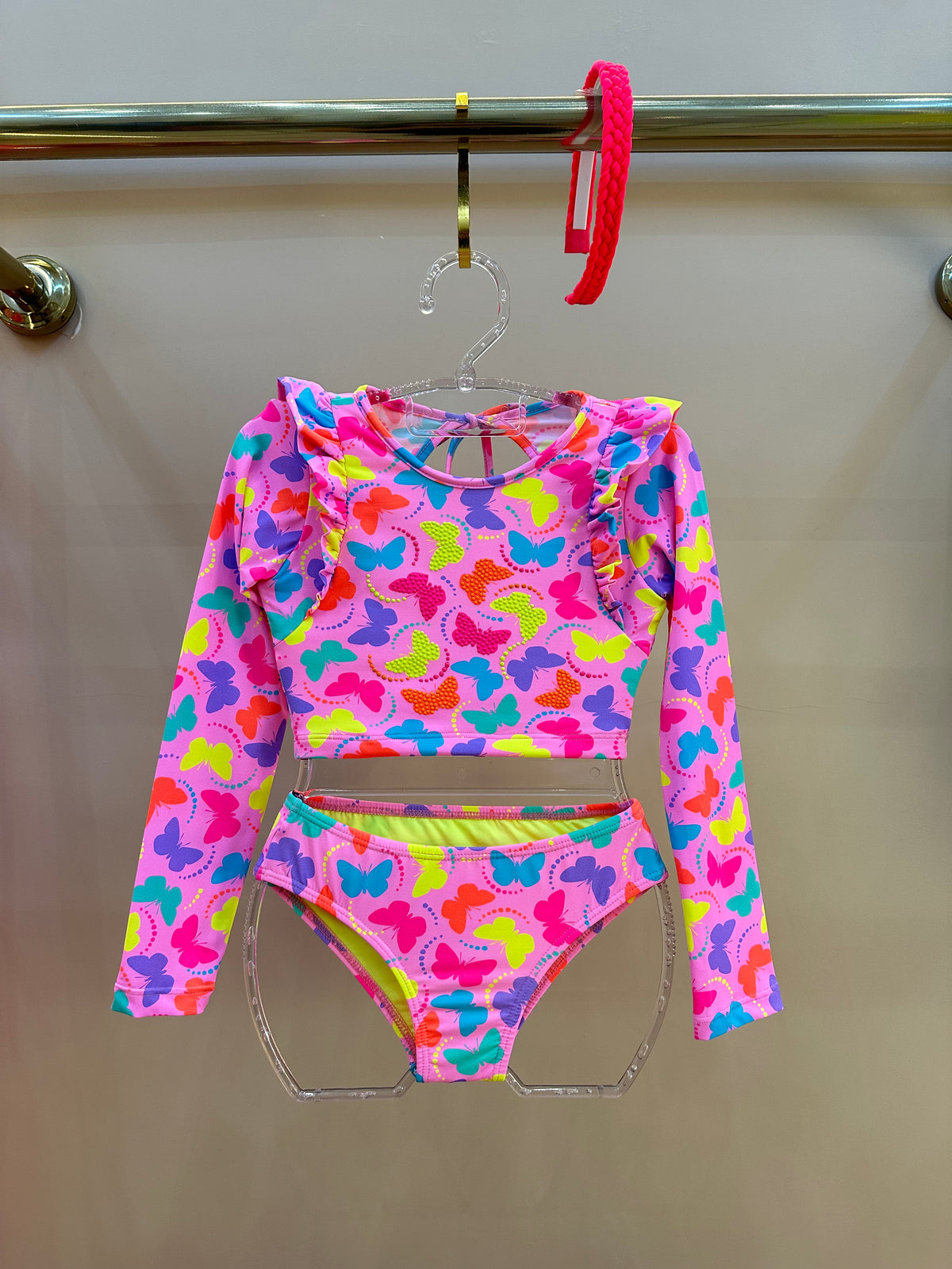 Biquíne Infantil Cropped ML Talita Borboleta - Siri Kids