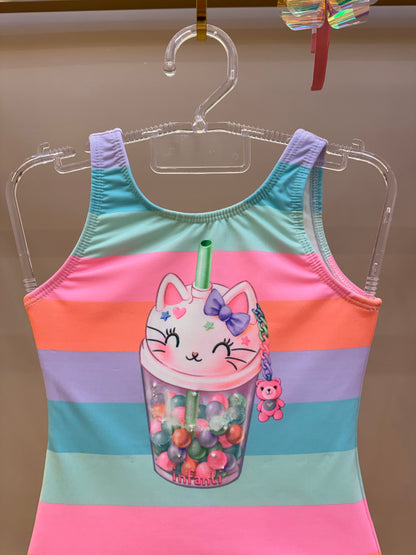 Maiô Infantil  Malha UV Dry UV 50+ Rosa - Infanti