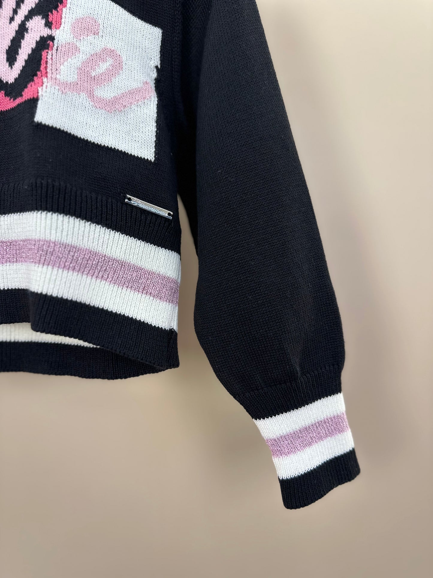 Blusa Infantil Tricot Barbie Color Preta - Pituchinhus