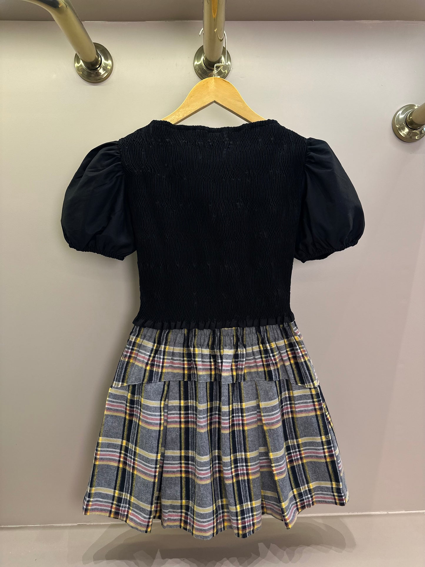 Conjunto Teen Blusa Lastex e Saia Pregas Xadrez - Two In