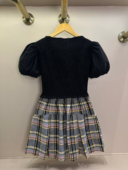 Conjunto Teen Blusa Lastex e Saia Pregas Xadrez - Two In