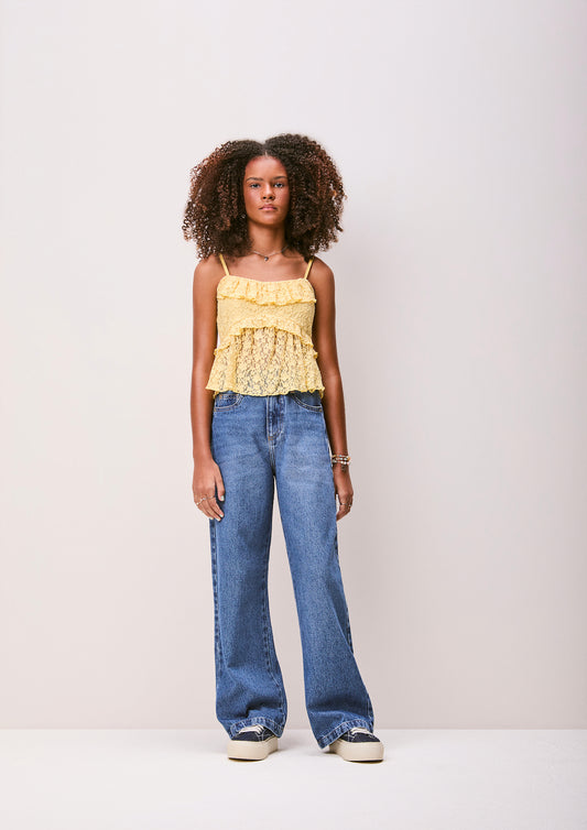 Calça Teen Jeans Wide Leg – Authoria - Pré Venda