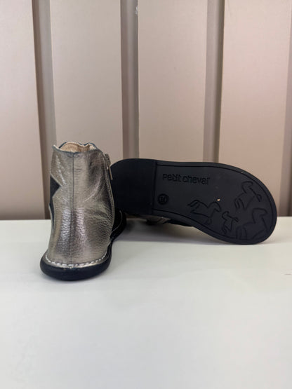 Bota Infantil Galáxia Preto e Metal - Petit Cheval