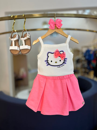 Conjunto Infantil Hello Kitty Blusa e Shorts Rosa - Momi