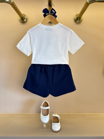 Conjunto Infantil Glow Ride e Shorts Marinho - Animê