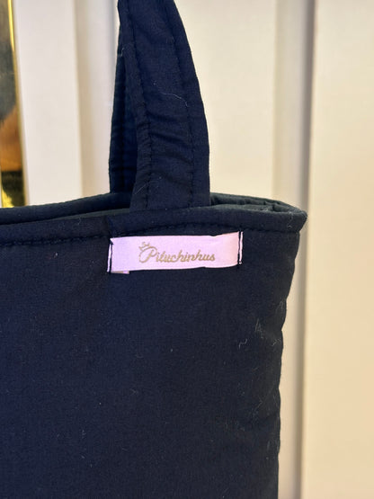 Bolsa Infantil Puffer Multi Laços Preto e Branco - Pituchinhus
