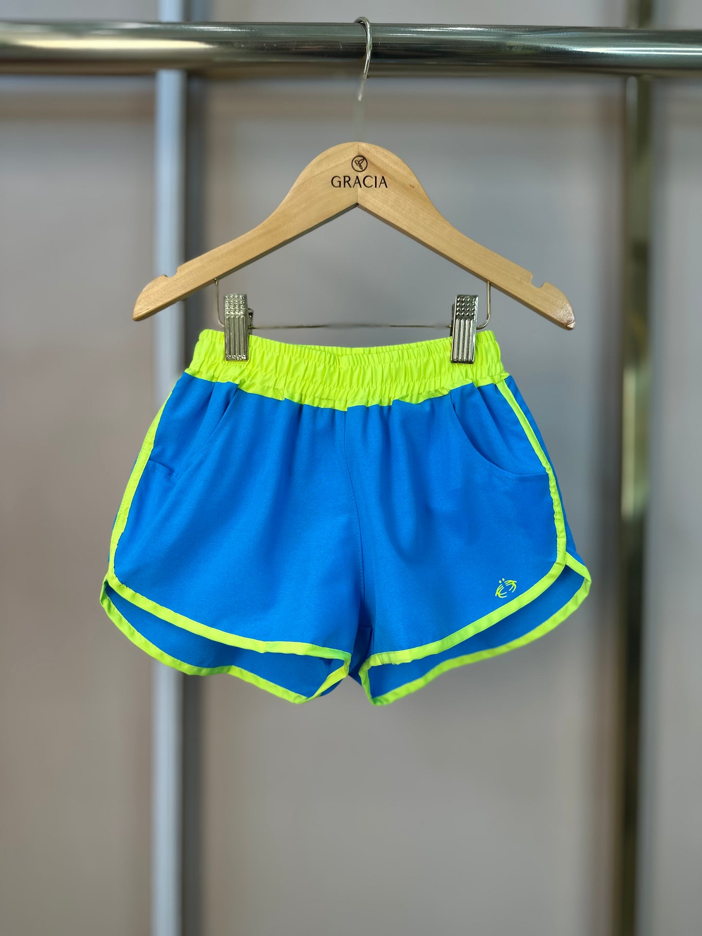 Shorts Infantil Letícia Cyan - Siri Kids