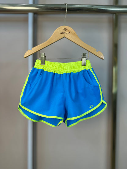 Shorts Infantil Letícia Cyan - Siri Kids