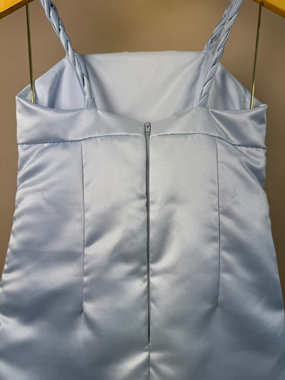 Vestido Teen Azul Claro com Alças Finas - Vanilla Cream