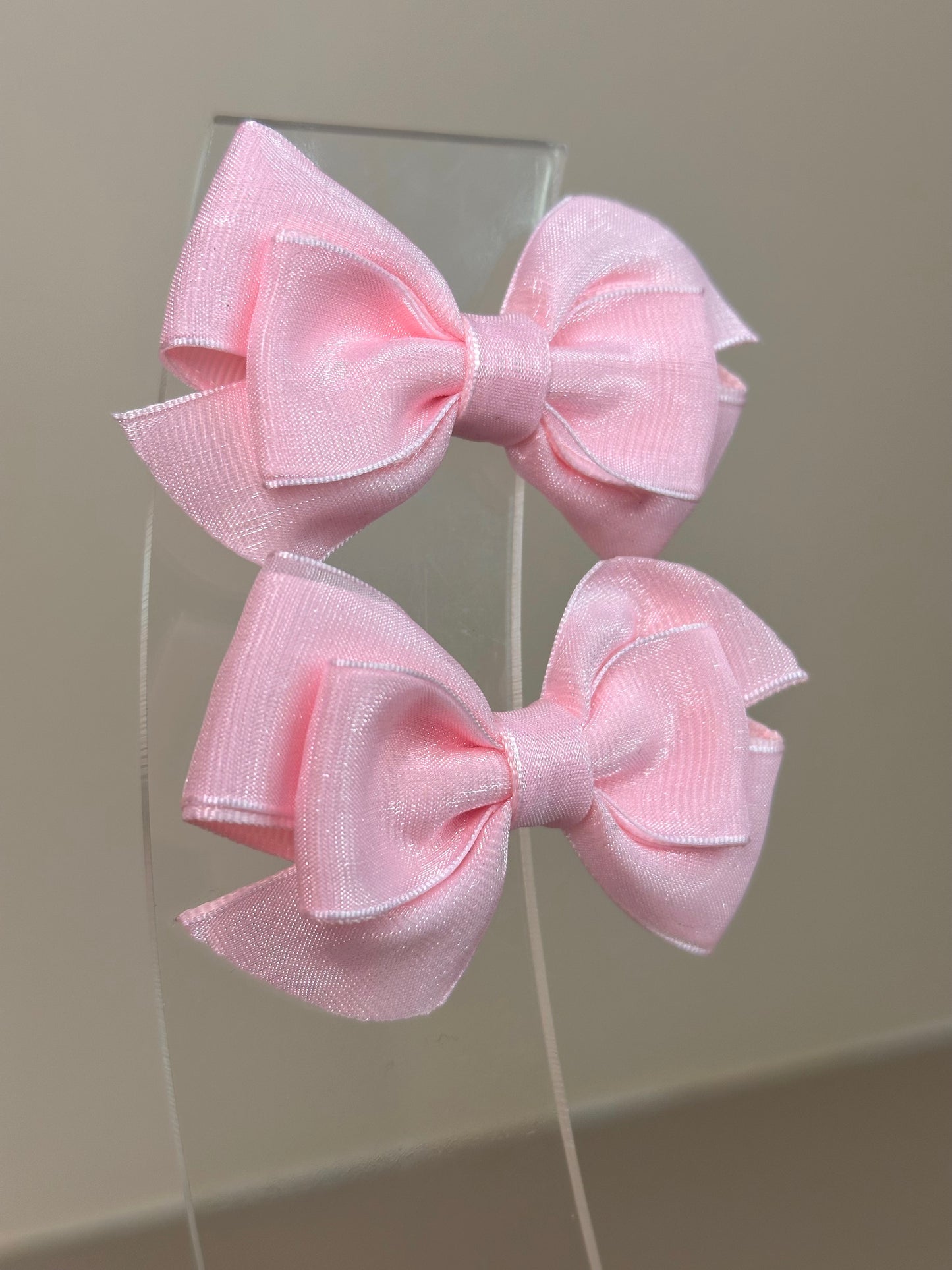 Laço Infantil Special All Organza Rosa Claro Parzinho P - Gracia