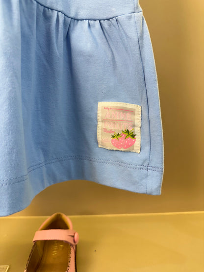Vestido Infantil Azul Estampa Exclusiva Strawberry - Animê