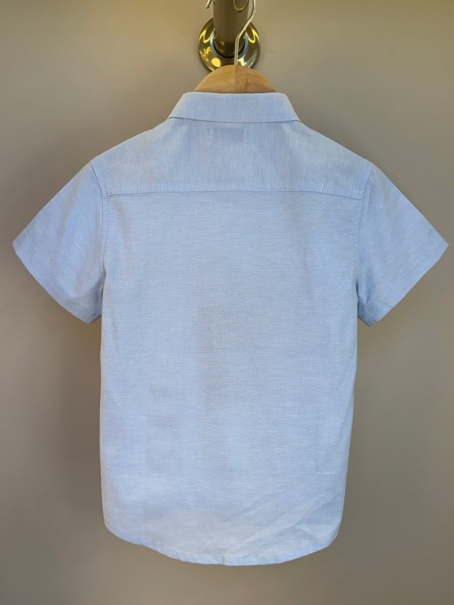 Camisa Infantil MC Oxfordine Azul - Dame