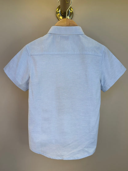 Camisa Infantil MC Oxfordine Azul - Dame