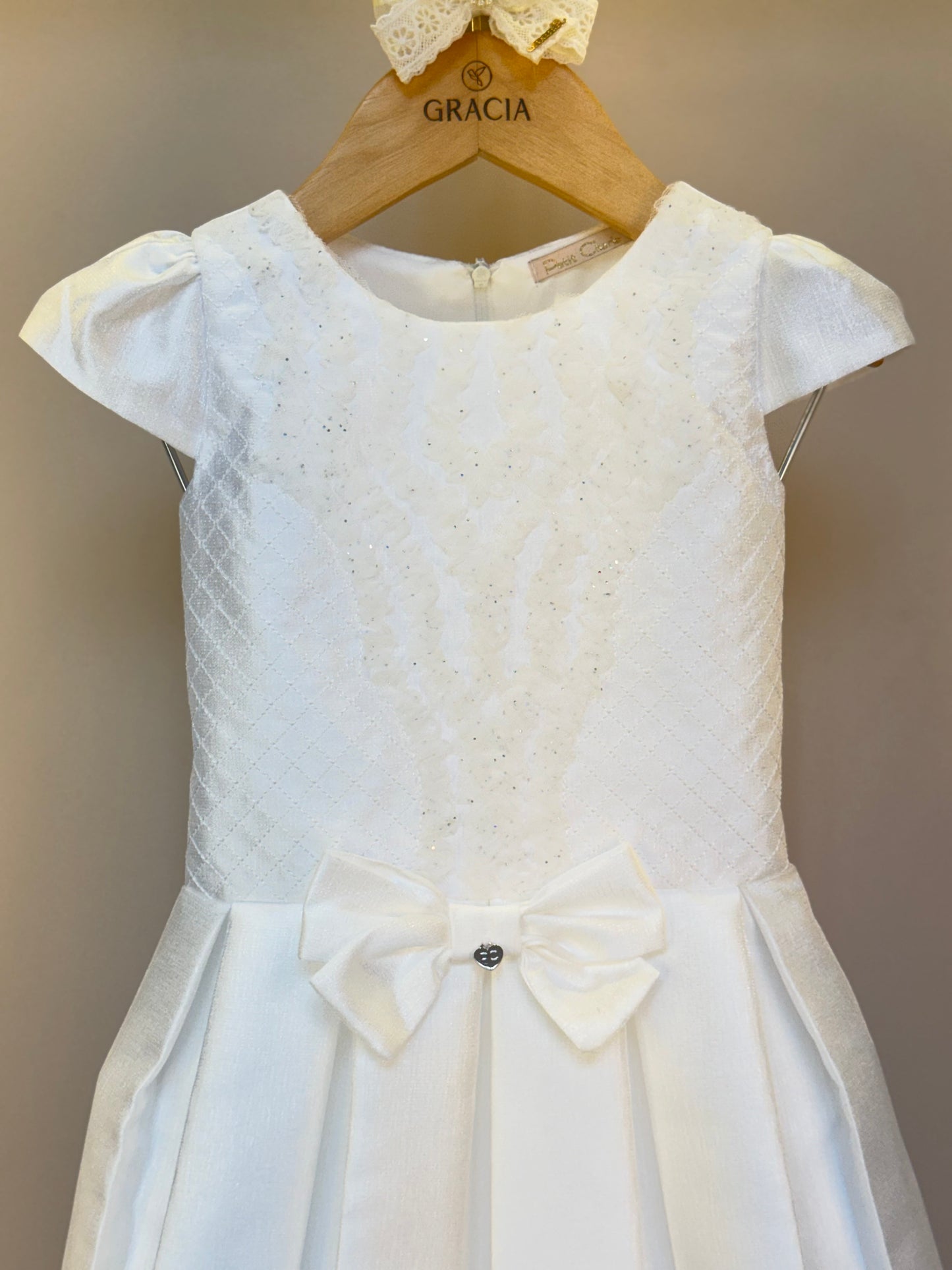 Vestido Infantil Zibeline Branco - Petit Cherie