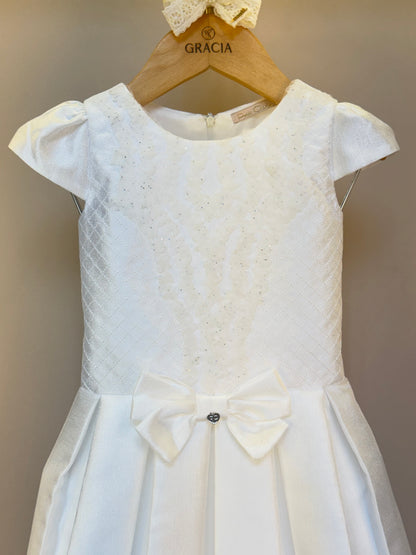 Vestido Infantil Zibeline Branco - Petit Cherie