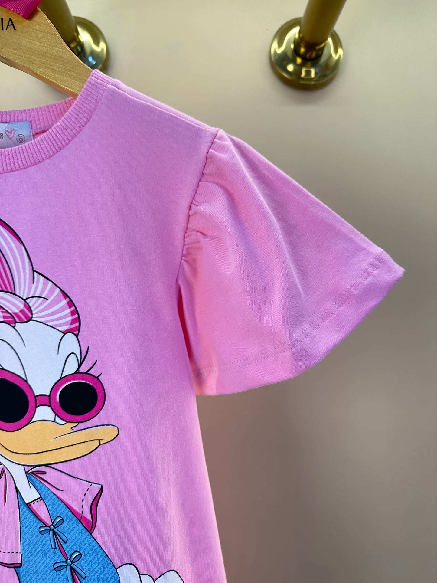 Vestido Infantil Estampa Daisy Duck Saia de Tule - Momi