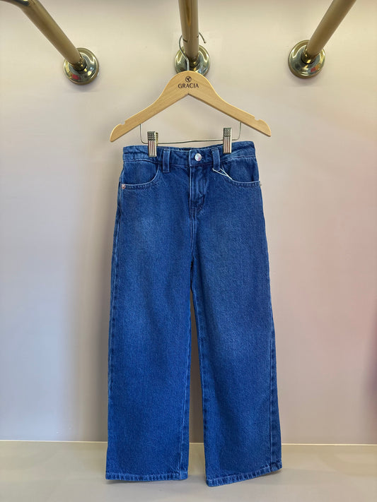 Calça infantil Wide Leg Jeans - Um Mais Um
