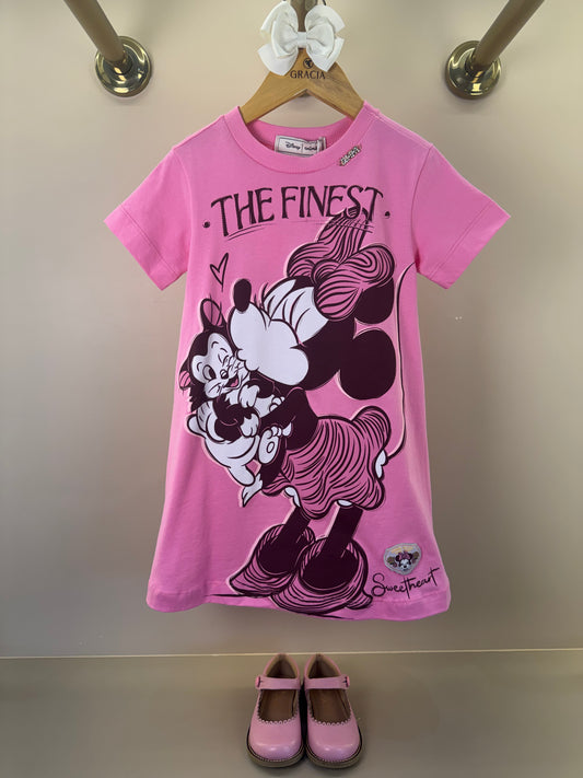 Vestido Infantil Minnie Mouse The Finest  Rosa - Animê