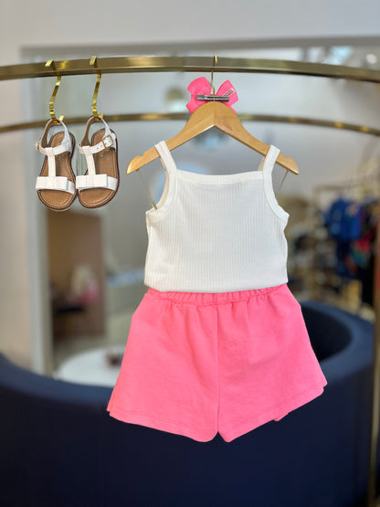 Conjunto Infantil Hello Kitty Blusa e Shorts Rosa - Momi