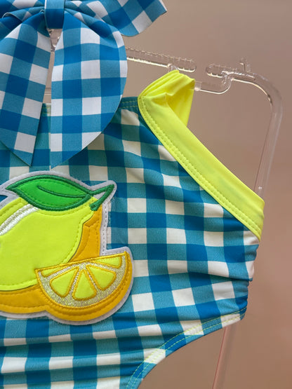Maiô Infantil Camila Est. Vichy Limão - Siri Kids