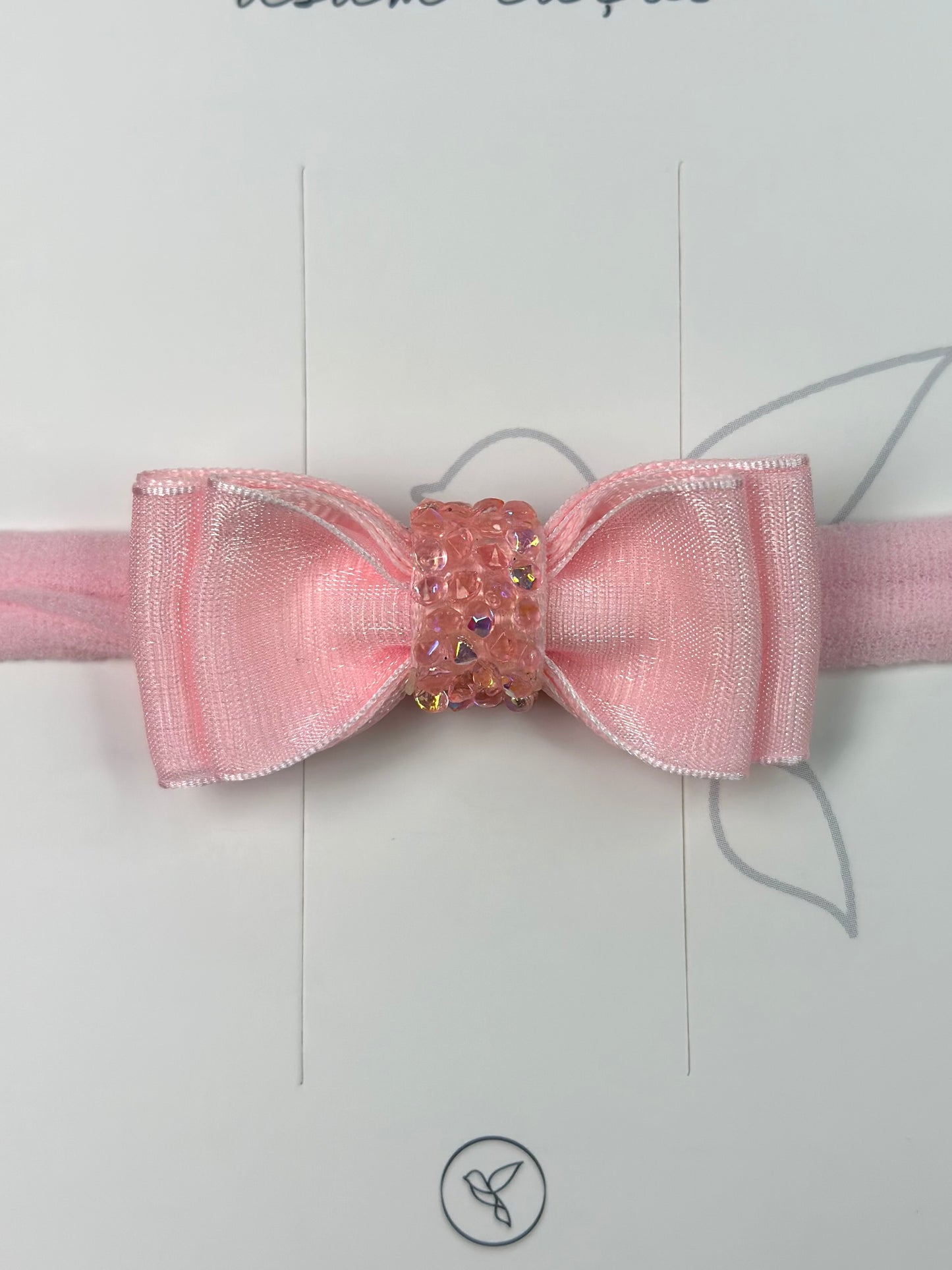 Faixinha Bebê Special Shine Organza Rosa Claro - Gracia