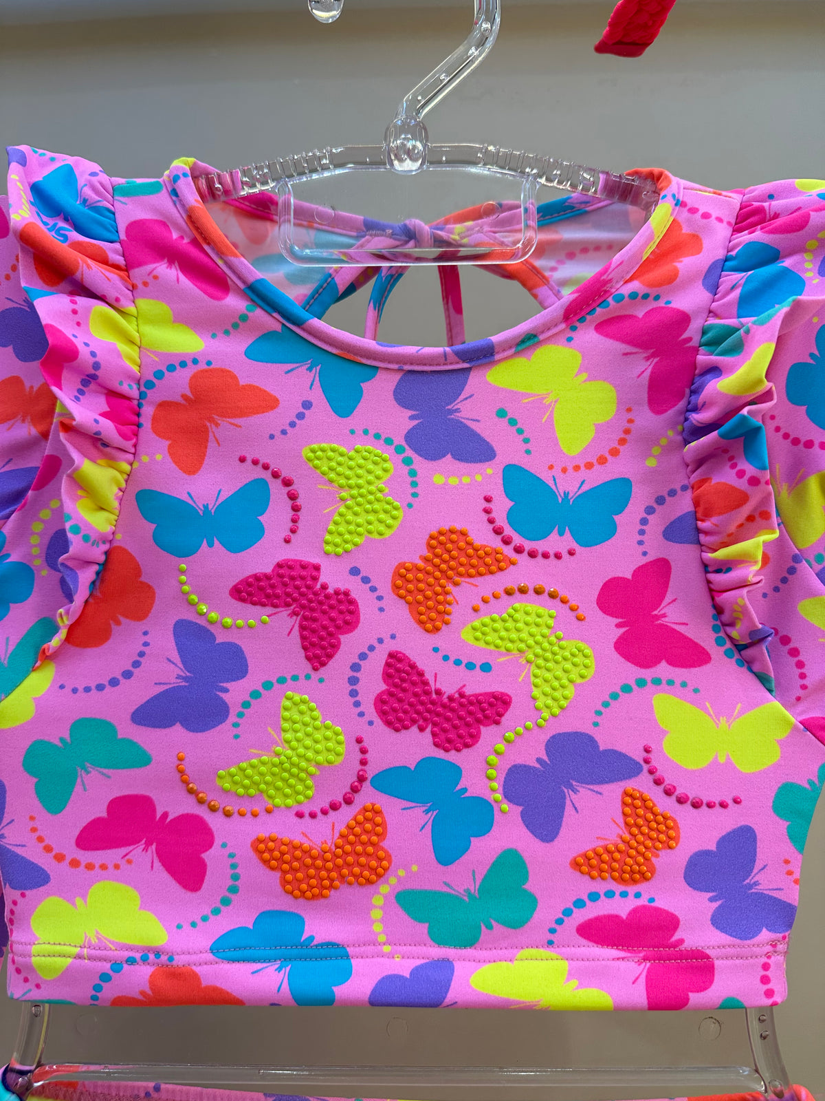 Biquíne Infantil Cropped ML Talita Borboleta - Siri Kids