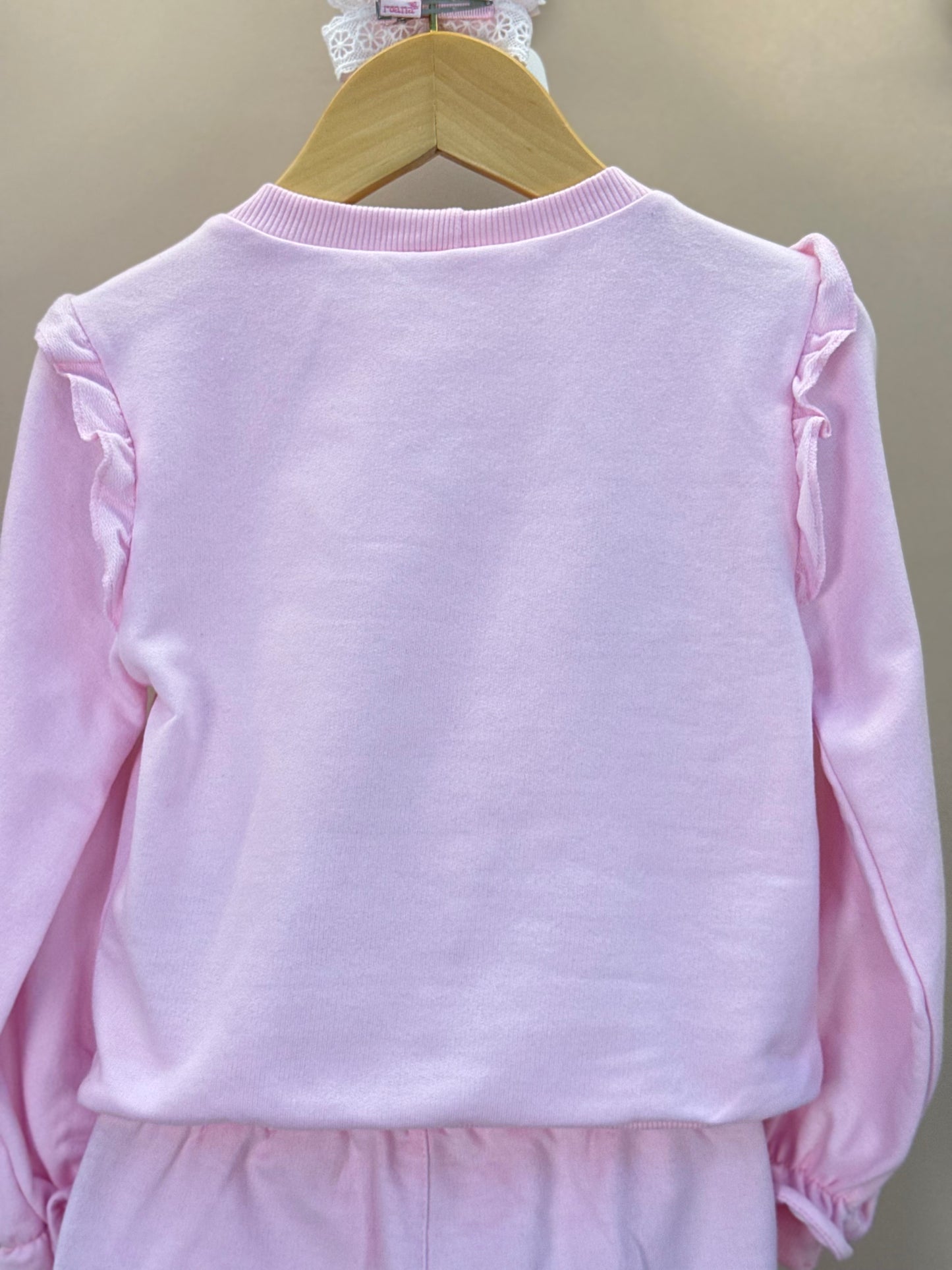 Conjunto Infantil Blusa e Calça Comfy com Ursinhos Rosa - Gabriela Aquarela