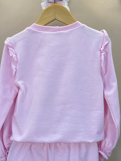 Conjunto Infantil Blusa e Calça Comfy com Ursinhos Rosa - Gabriela Aquarela