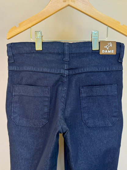 Calça social skinny de sarja marinho - Dame