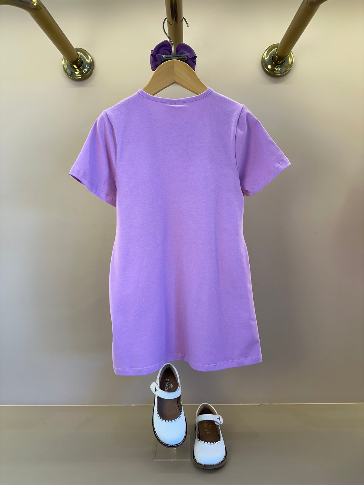Vestido Infantil Estampa Tricot e Lenço - Momi