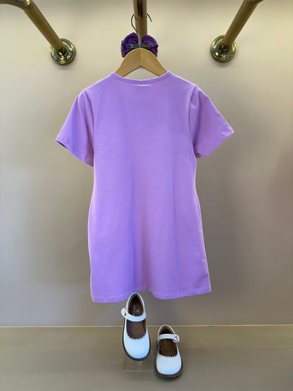 Vestido Infantil Estampa Tricot e Lenço - Momi