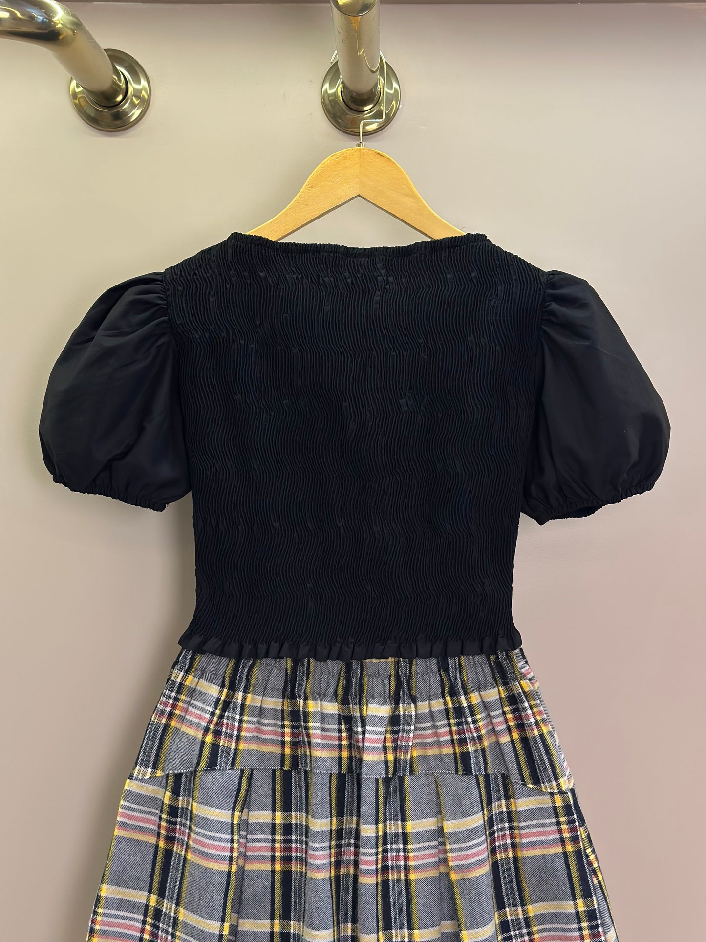 Conjunto Teen Blusa Lastex e Saia Pregas Xadrez - Two In